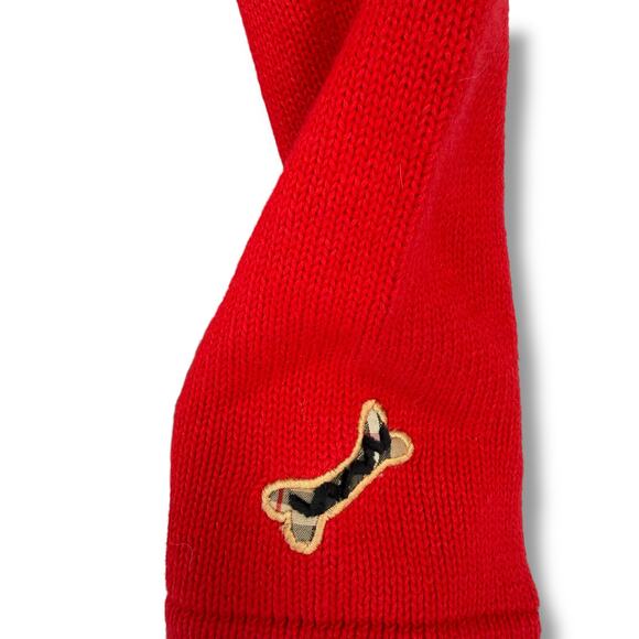 Jack B Quick Fuzzy Scotty Dog Knit Cardigan Sweater Size Medium Coin Purse - Picture 3 of 10